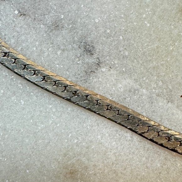 Sterling Silver Flat Snake Chain Necklace - Picture 3 of 4